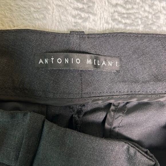 Antonio Melani Luxe Wool Ankle Pants Womens 2 Theo Loro Piana Black Office Siren - Picture 3 of 8